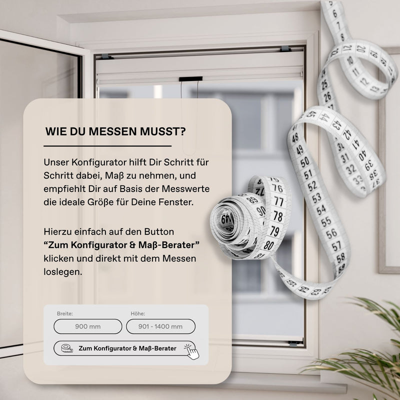Hinweis auf den Konfigurator zur einfachen Schritt für Schritt Messanleitung 