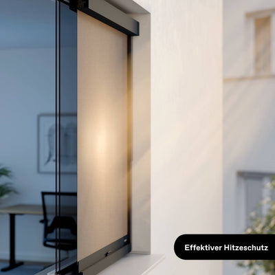 Tenda a rullo esterna su misura per finestre | Grigio | Installazione senza fori