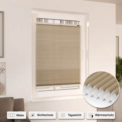 Tenda plissettata a nido d'ape | Privacy e luce naturale